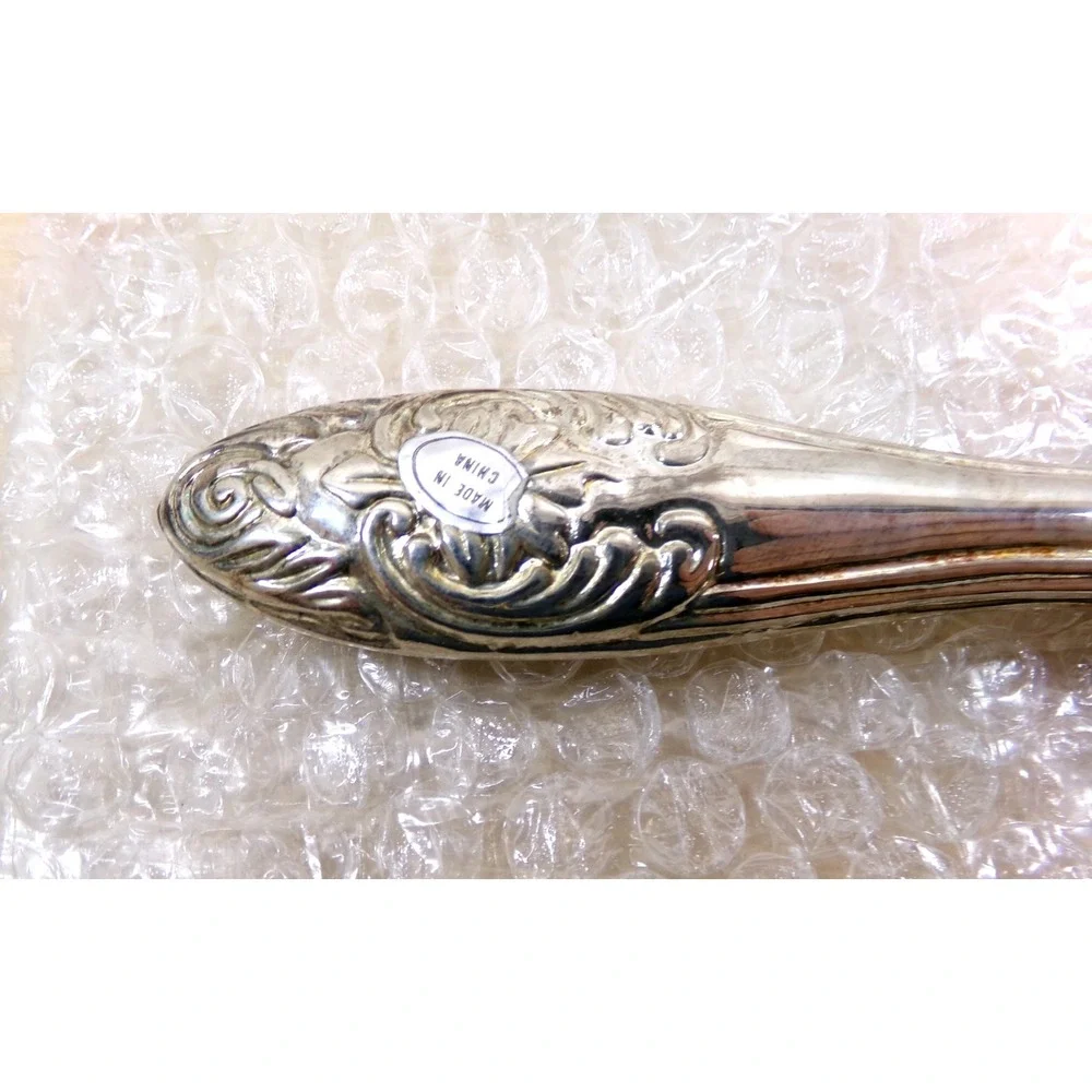 Bloomingdale's Davco Silver‎ Plate Handheld Ornate Vanity Mirror # 7090B